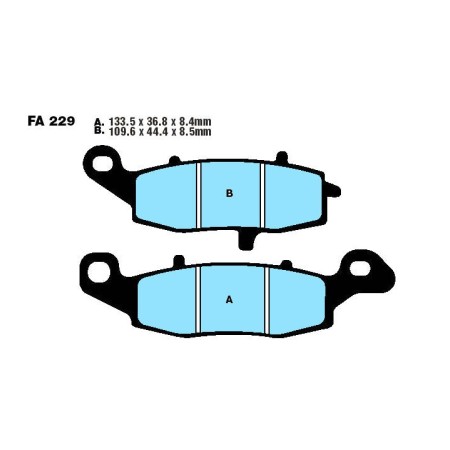 Service Moto Pieces|Frein - Jeu de Plaquettes - Droite - EBC EXTREME PRO - EPFA-231-HH|Plaquette|61,20 €