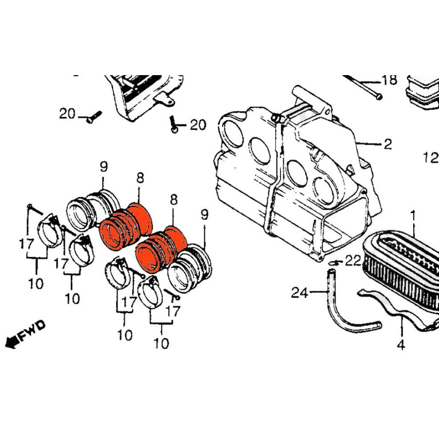 Service Moto Pieces|Filtre a Air - Hiflofiltro - HFA-2914 - ZX-9R 900 C/D|Filtre a Air|18,30 €