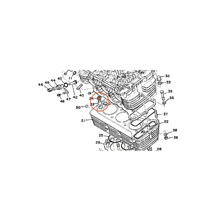 Moteur- (4x) - Joint de guide de centrage - 1J7-11357-00