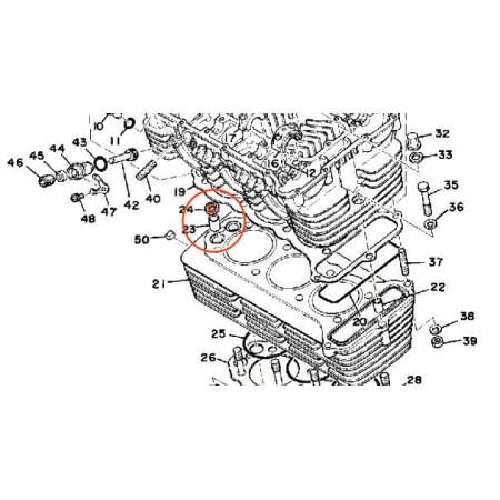 Moteur- (4x) - Joint de guide de centrage - 1J7-11357-00