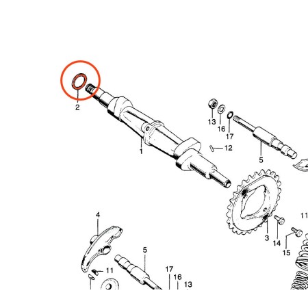 Moteur - Joint Sup. - couvercle de culasse - CB250K - CB350K 