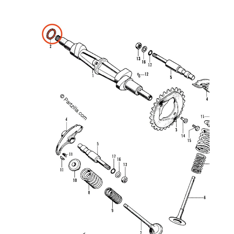 Service Moto Pieces|Moteur - Palier d'arbre a came - CM400T|Couvercle culasse - cache culbuteur|142,10 €