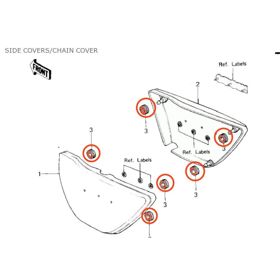 Service Moto Pieces|Fourche - Cache poussiere - (x2) - 44010-0032|Fourreaux + kit + joint|24,50 €