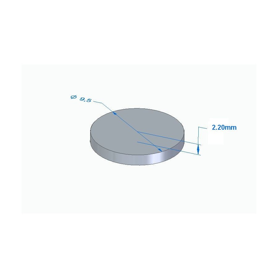 Service Moto Pieces|Moteur - Pastille Ep. 2.950 - ø 9.50mm - Jeu aux soupapes|Pastille - ø 9.50 mm|2,90 €