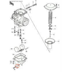 Carburateur - Joint de Vis de purge - 92055-1053 - Kawasaki - KL/KZ ... 250-400-440-750