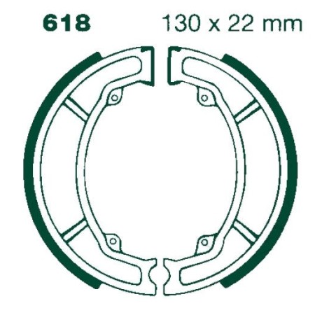 Service Moto Pieces|Frein - Machoire - Avant - EBC - 130x22 mm - PE175|Machoire|19,90 €