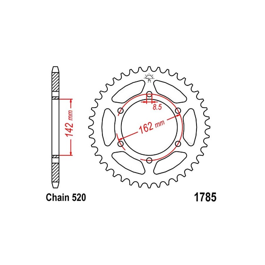 Service Moto Pieces|Transmission - Chaine 520 DID - VR46 - 116 maillons - Noir/Or|Chaine 520|114,00 €