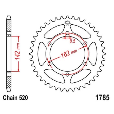 Transmission - Couronne - JTR - 520-1785 - 48 dents