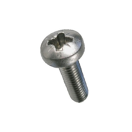 Service Moto Pieces|Moteur - Vis M6 x25 mm - (x1) - Cruciforme - bombée|Vis - Tete Plate, bombée - DIN7985|0,50 €