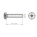 Moteur - Vis M4 x12 mm - (x1) - Cruciforme - bombée
