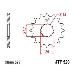 Service Moto Pieces|Transmission - Chaine JT-Z3 525-104 maillons - Noire|Chaine 525|101,00 €