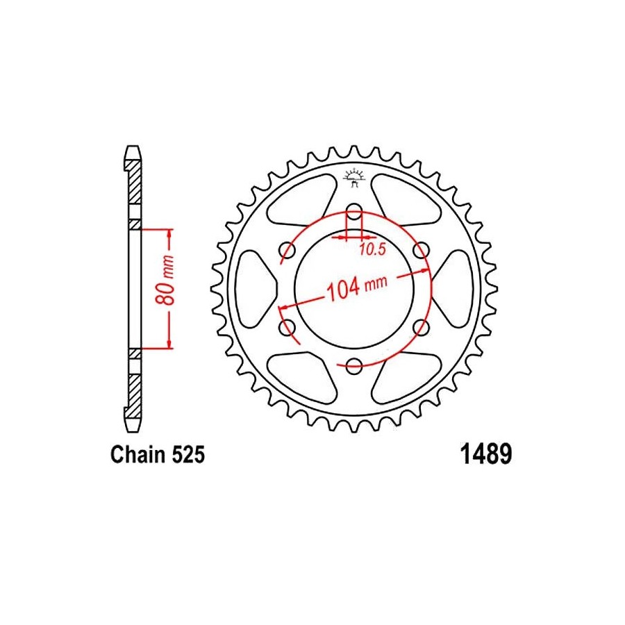 Service Moto Pieces|Transmission - Couronne - 525 - JTR-807 - 46 Dents|Chaine 525|34,00 €