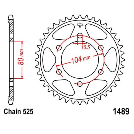 Transmission - Couronne - 525 - JTR-1489 - 39 dents