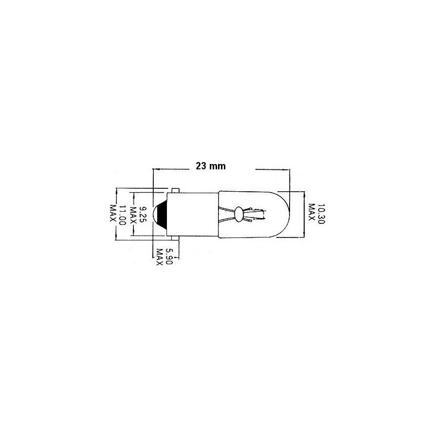 Ampoule - BA9S - 12v / 2w - (tableau de bord - .... - ... )