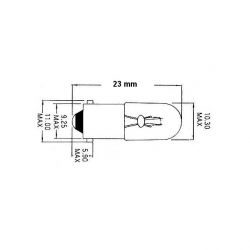 Service Moto Pieces|Ampoule - BA9S - 6v / 3w - (tableau de bord - .... - ... )|Ampoule 6 volt|1,35 €