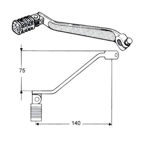 Service Moto Pieces|Selecteur de vitesse - Honda  - Yamaha|Cale Pied - Selecteur|52,90 €