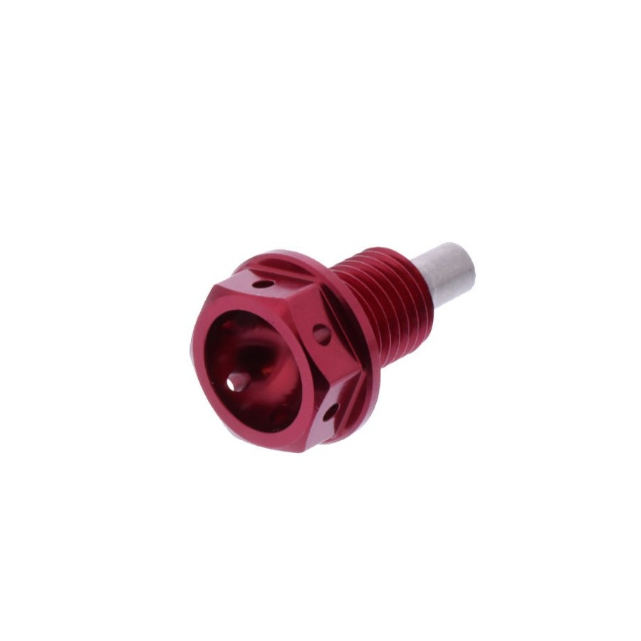 Service Moto Pieces|Bouchon de vidange - M12 x1.50 - Aluminum Rouge - percé|Vidange|10,05 €