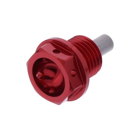 Service Moto Pieces|Bouchon de vidange - M14 x1.50 - Racing - Aluminium Rouge - Percé / Aimanté|Vidange|10,05 €