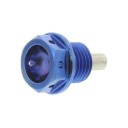 Bouchon de vidange - M14 x1.50 - Racing - Aluminium Bleu - Percé / Aimanté