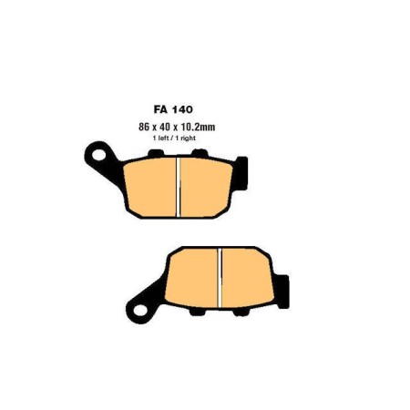 Service Moto Pieces|Frein - Jeu de Plaquettes - EBC - FA140 HH - Metal Fritté |Plaquette|44,40 €