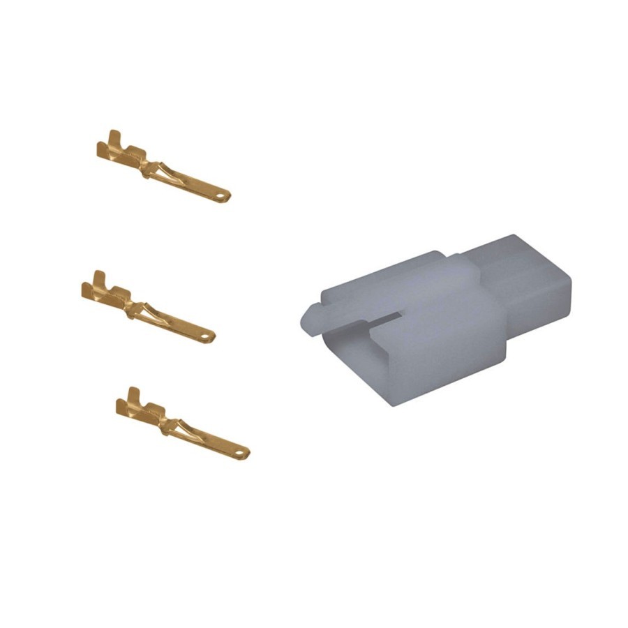 Connecteur - Male - 3 broches ( ML110) + cosse Connecteur - Male - 3 broches ( ML110) + cosse