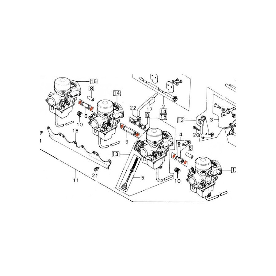 Service Moto Pieces|Joint torique - ø 7.00 x1.00mm - (Joint de liaison - CBR600. / 1000 .... )|Joint Torique|2,10 €