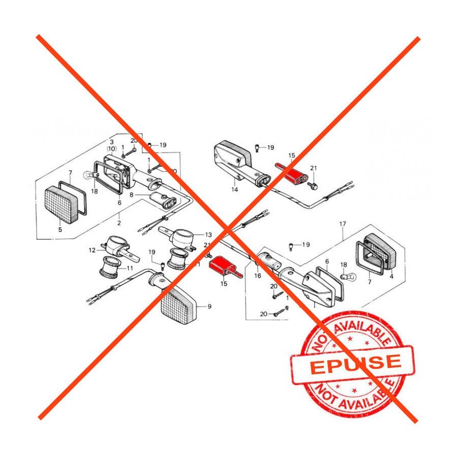 Service Moto Pieces|Clignotant - Avant - Dr/Ga - 341-83330-72 - RD250/350- .... XS650/750/850 ...|Clignotant|21,20 €