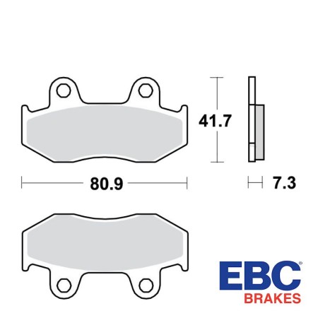 Service Moto Pieces|Frein - Jeu de Plaquettes - Standard - Organic - EBC - FA092 - |Plaquette|29,90 €