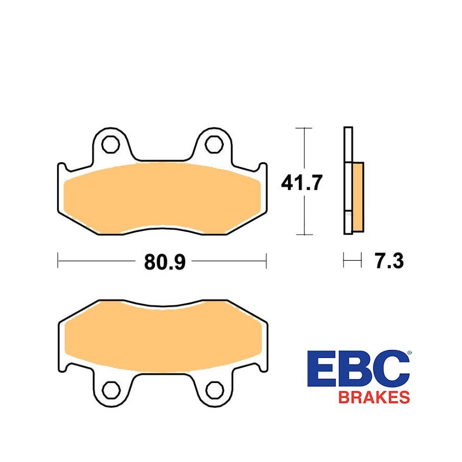 Service Moto Pieces|Frein - Jeu de Plaquettes - TRW - MCB-032 - CB750 K0-K6|Plaquette|36,90 €