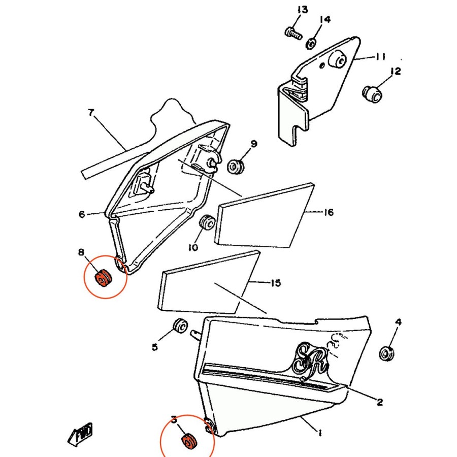 Service Moto Pieces|SR125 - (10F) 