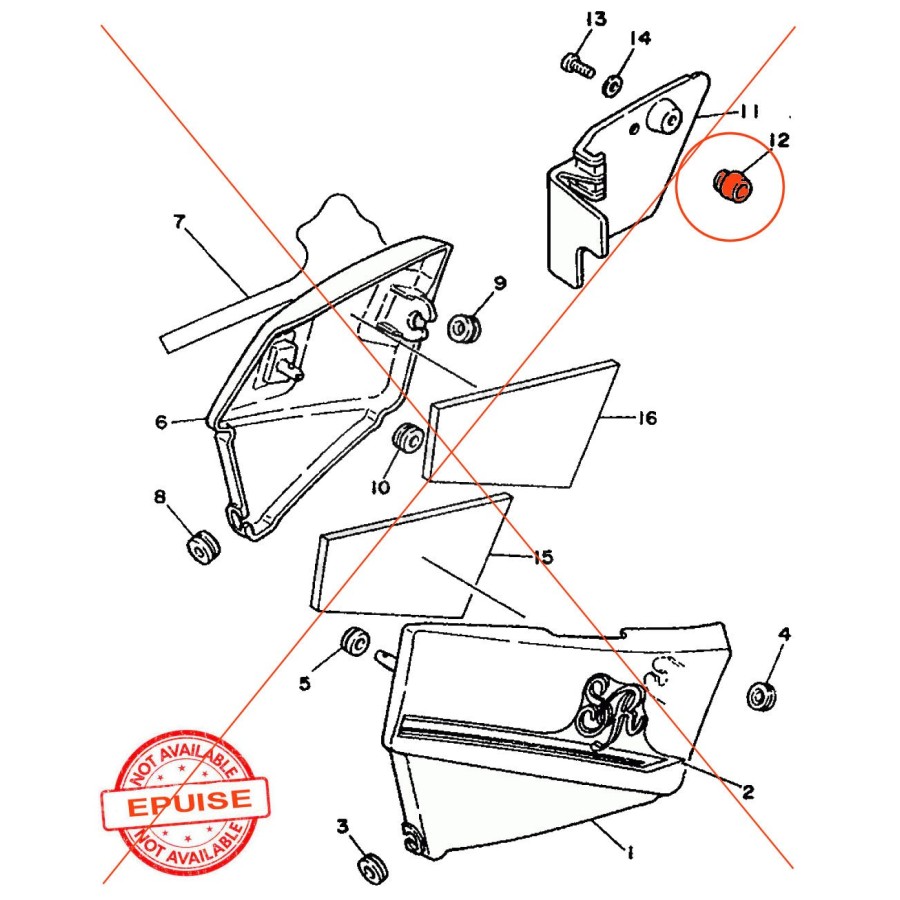 Service Moto Pieces|Cache lateral - Carter Droit - CB250N - CB400N|Cache lateral|85,00 €