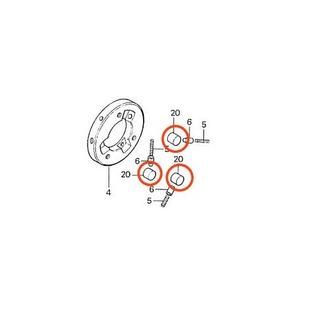 Demarreur - Galet de roue libre - (x1) - ø 10.2 x  Lg 11.5mm