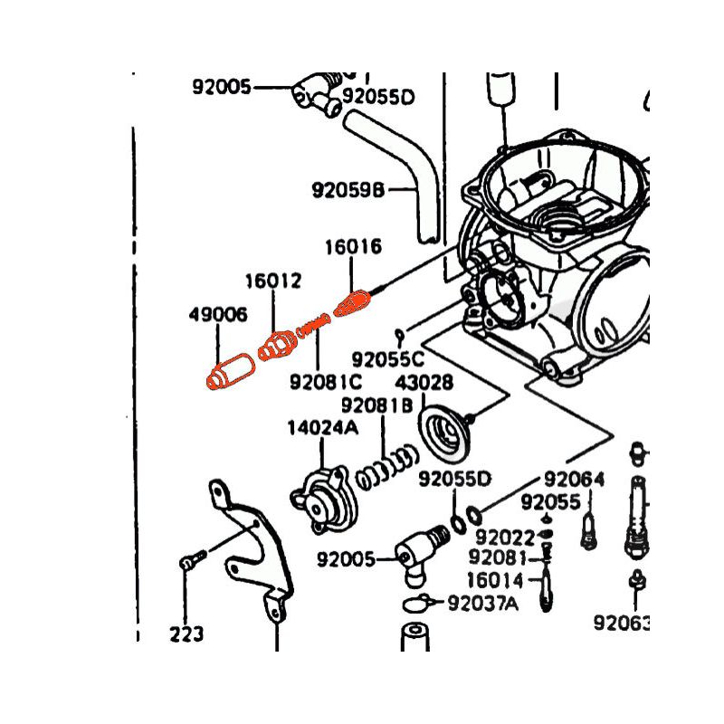 Service Moto Pieces|Carburateur - Plongeur - Mecanisme de starter - KLR600|Kit carbu|79,90 €