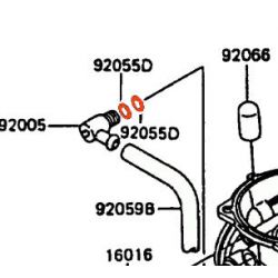 Carburateur - joint de Coude (x1) - 92055-1246