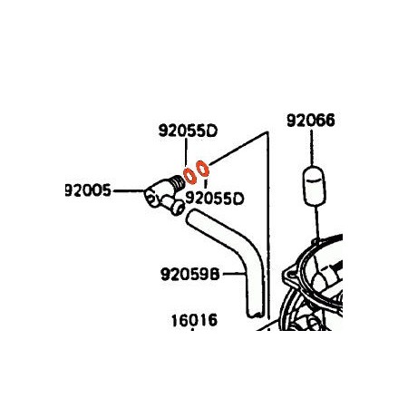 Service Moto Pieces|Carburateur - joint de Coude (x1) - 92055-1246|Kit carbu|3,40 €