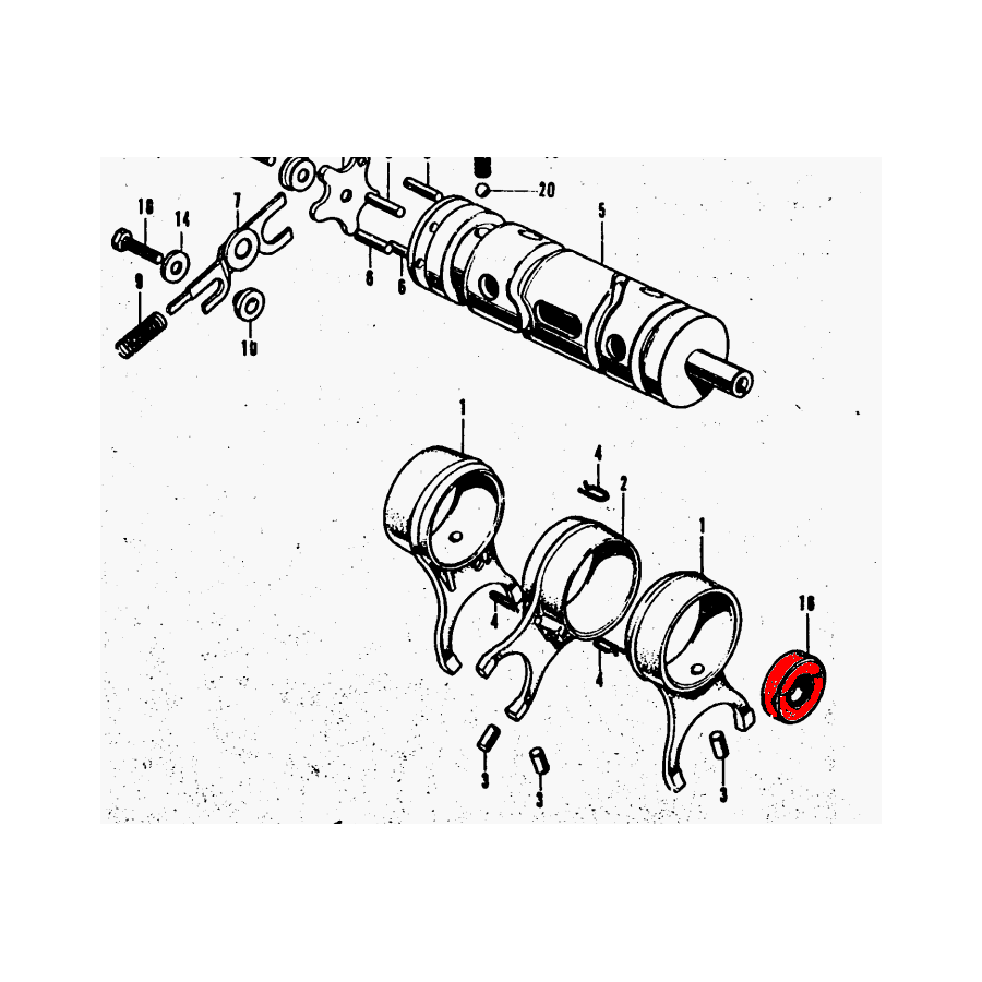 joint Spy - CB 125/250/350/450K - 12x25x4.5mm - selecteur joint Spy - CB 125/250/350/450K - 12x25x4.5mm - selecteur