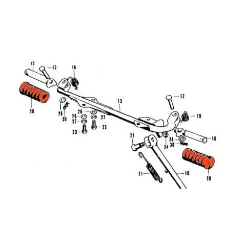 Service Moto Pieces|Cale Pied - Caoutchouc (x1) - SL125K1 - SL125K2|Cale Pied - Selecteur|28,30 €