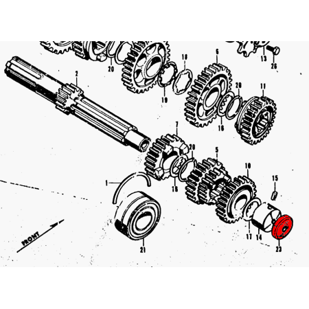 Moteur - Pochette joint a levre -  Kit joint Spi - CB250 / CB350 K