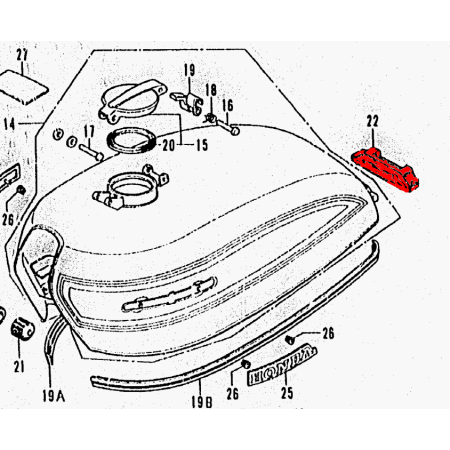 Reservoir - Silent bloc - CB450 - CB750 K0-K1-K2