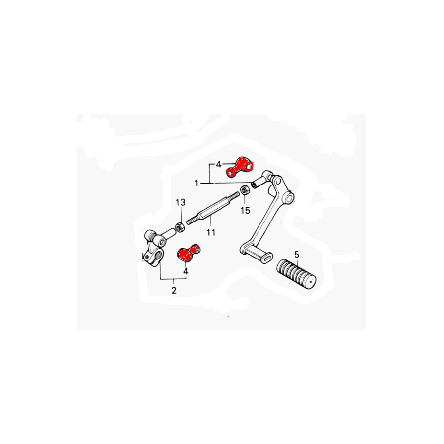 Service Moto Pieces|Cale Pied - Avant - caoutchouc - 50661-110-000 - CB100K - CB125S - CB175K - CB250K - CB305K - CB750K - CB750K0|Cale Pied - Selecteur|7,10 €