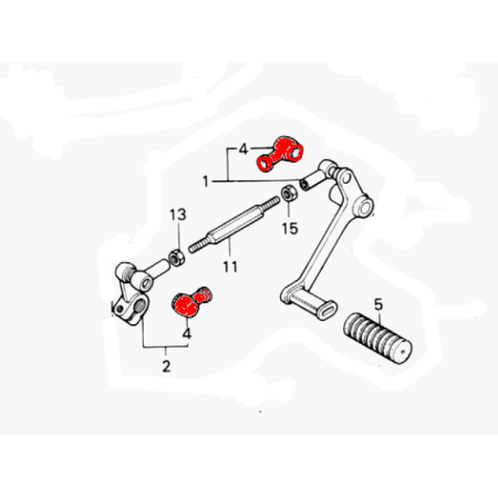 24724-422-000Selecteur de vitesse - caoutchouc de biellette - (x1)