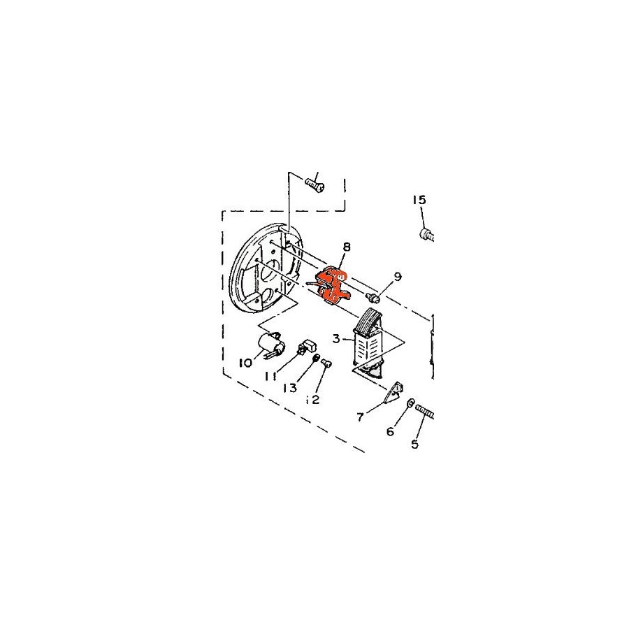 Service Moto Pieces|Allumage - Rupteur - Vis platinée - 1M1-81321-20 - DT250 - DT250MX|Vis platinee|14,10 €