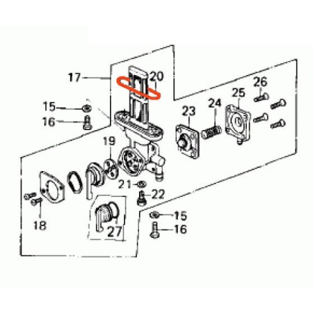 Robinet essence - Kawasaki - joint de fixation - 51039-010