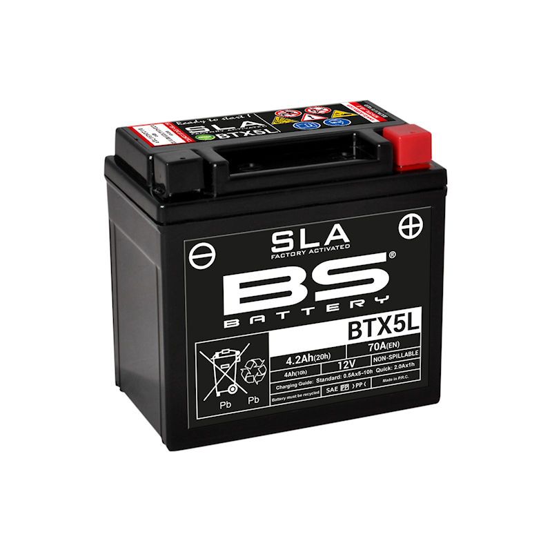 Batterie - GEL - 12V - BTX5L SLA 12V 70 A - BS-Batterie