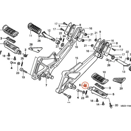 Service Moto Pieces|Cale pied - repose pied - Ressort - Gauche|Cale Pied - Selecteur|4,00 €