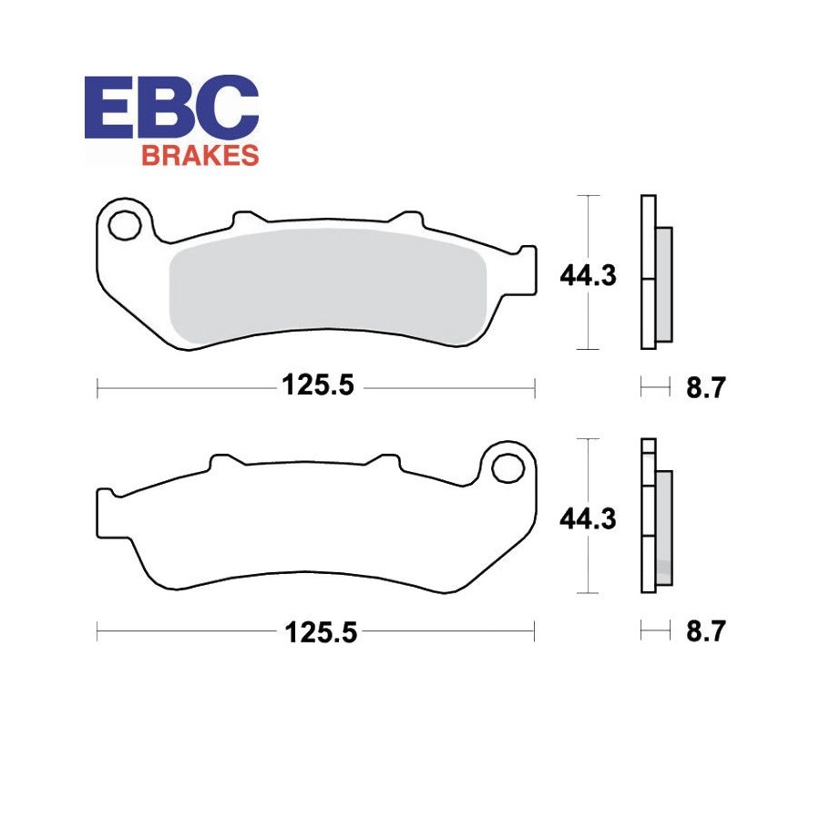 Service Moto Pieces|Frein - Jeu de Plaquettes - EBC - Semi-Synthetic - FA-088-V|Plaquette|34,50 €