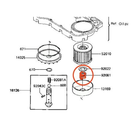 Service Moto Pieces|Filtre a huile - Ressort de vis - 92081-1018|Joint - Carter|3,50 €