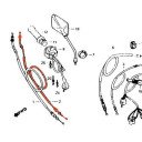 Cable - Accélérateur - Retour B - cbx1000 - pour comodo, bas