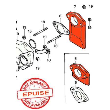 Carburateur - Protection chaleur - Carburateur - CM125C
