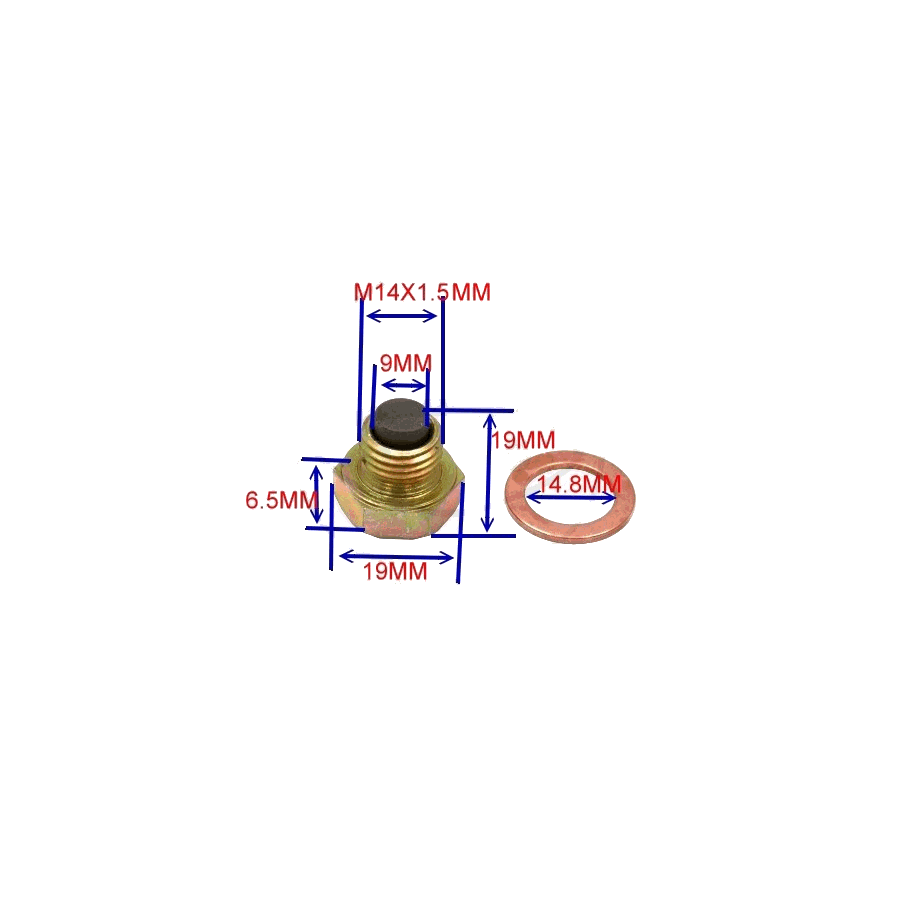 Service Moto Pieces|Bouchon de vidange - M14 x1.50 - aimanté|Vidange|8,92 €